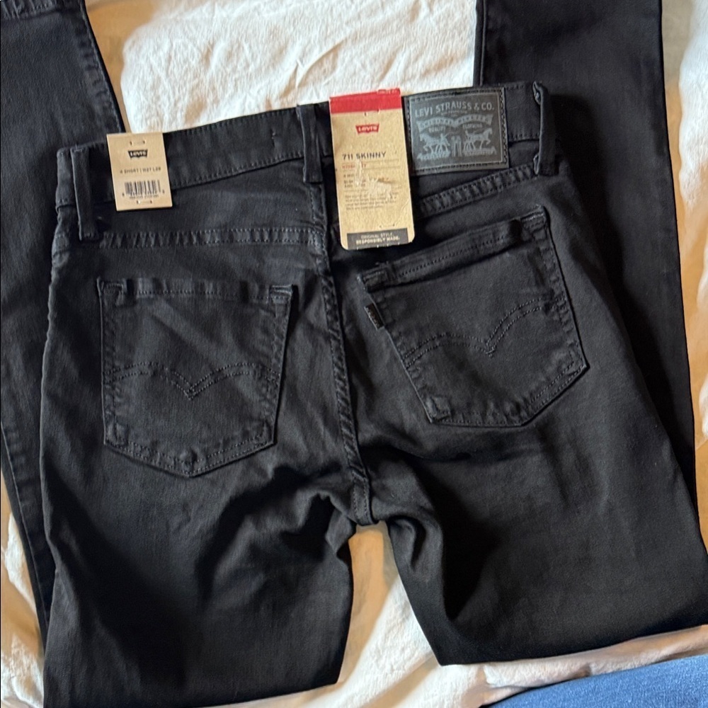 Levi's Black Skinny Jeans Stretch Denim - Picture 5 of 5